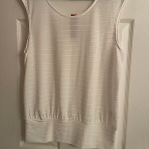 Laura - Women’s cream colour sleeveless blouse size large